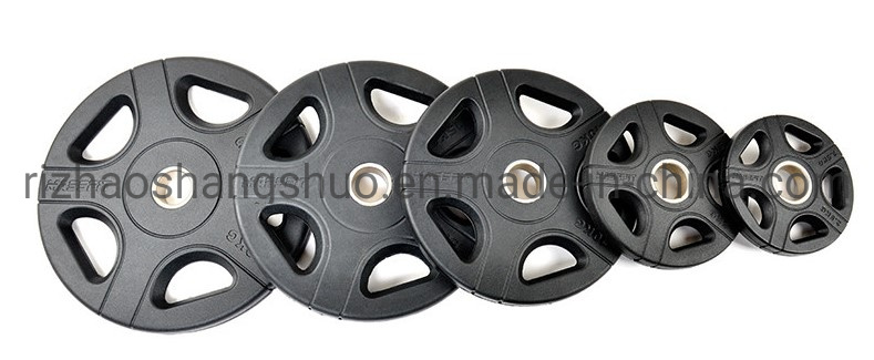 Black 5 Holes Rubber Coated Weight Plates