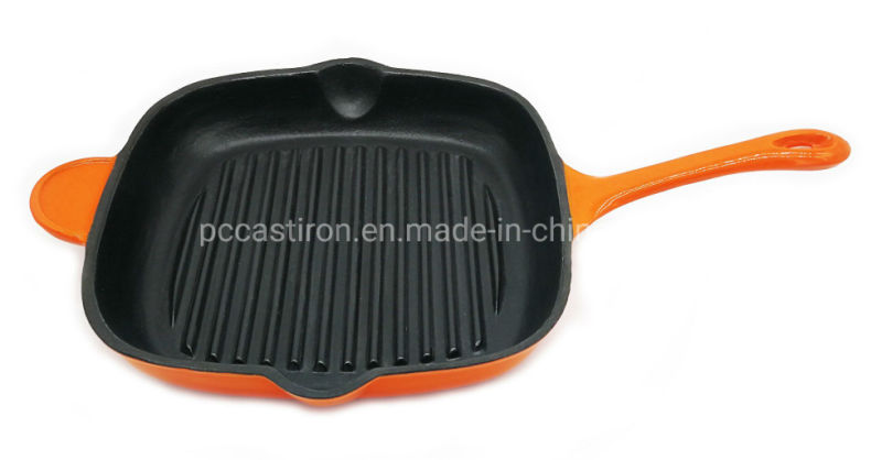 Enamel Cast Iron Grill /Griddle/Grill Pan/Griddle Plate/Griddle Pan