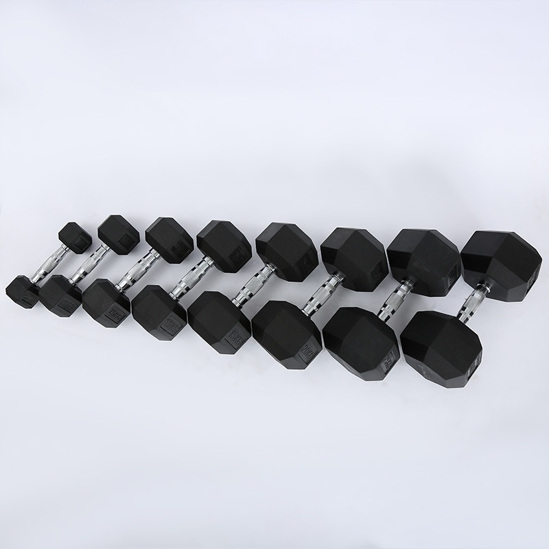 Basics Rubber Encased Hex Dumbbell Hand Weight