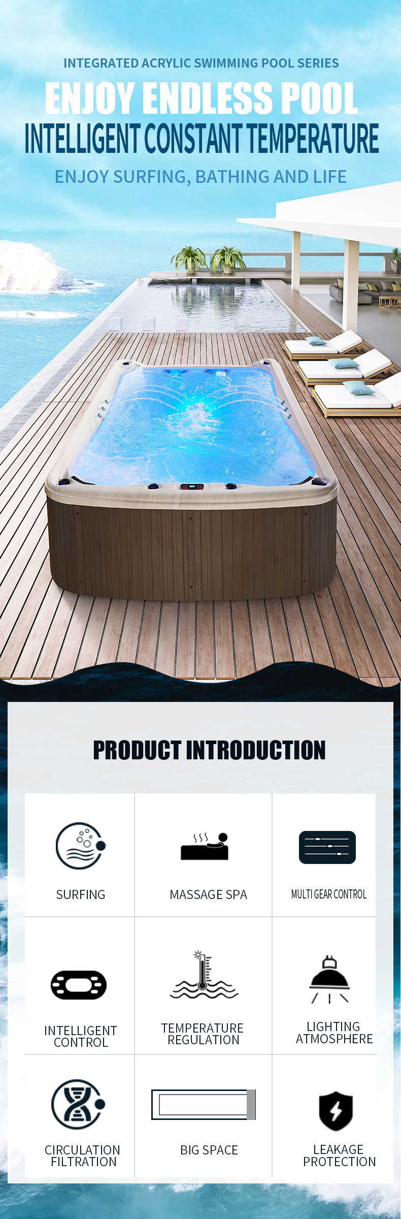 Flexible Container Swimming Pool with Long and Guranteed Warranty