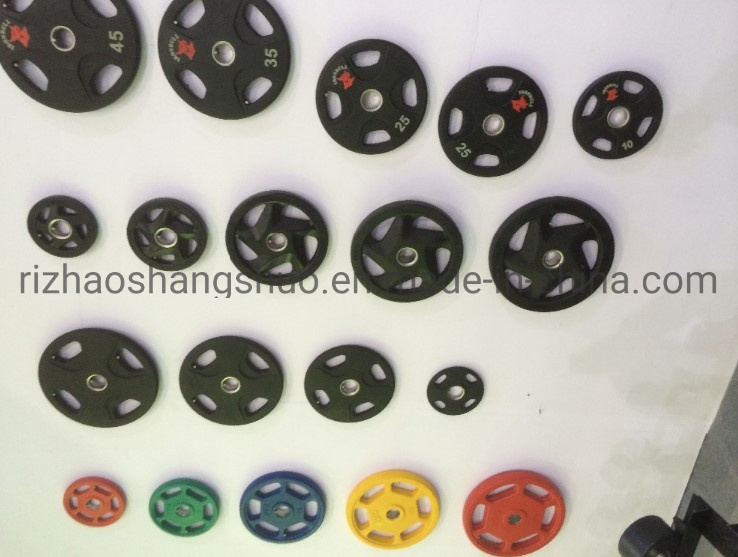 Black 5 Holes Rubber Coated Weight Plates