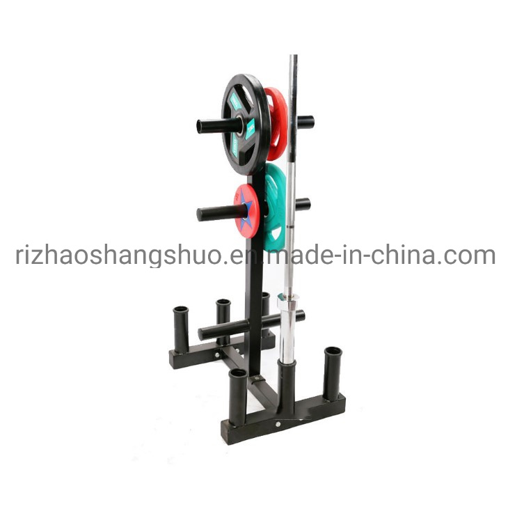 Weight Plate Tree Rack and Barbell Bar Holder