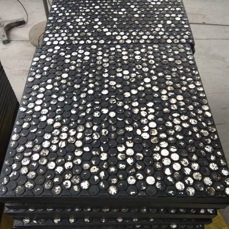 Ceramic Hexagonal Tiles Rubber Ceramic Wear Liner with Steel Backing