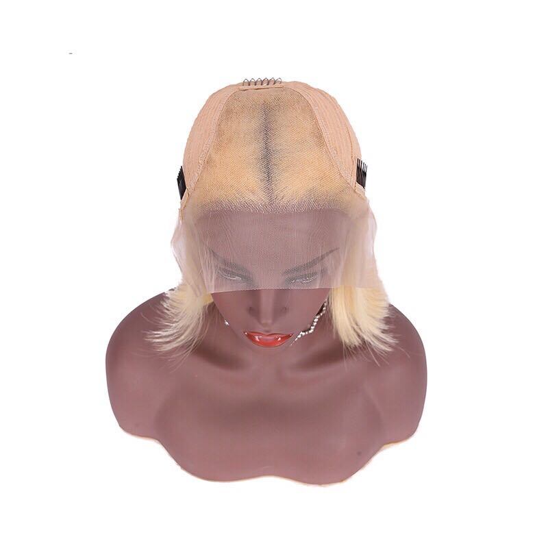 100% Human Hair 613 Blonde Lace Closure Wig for Bobs