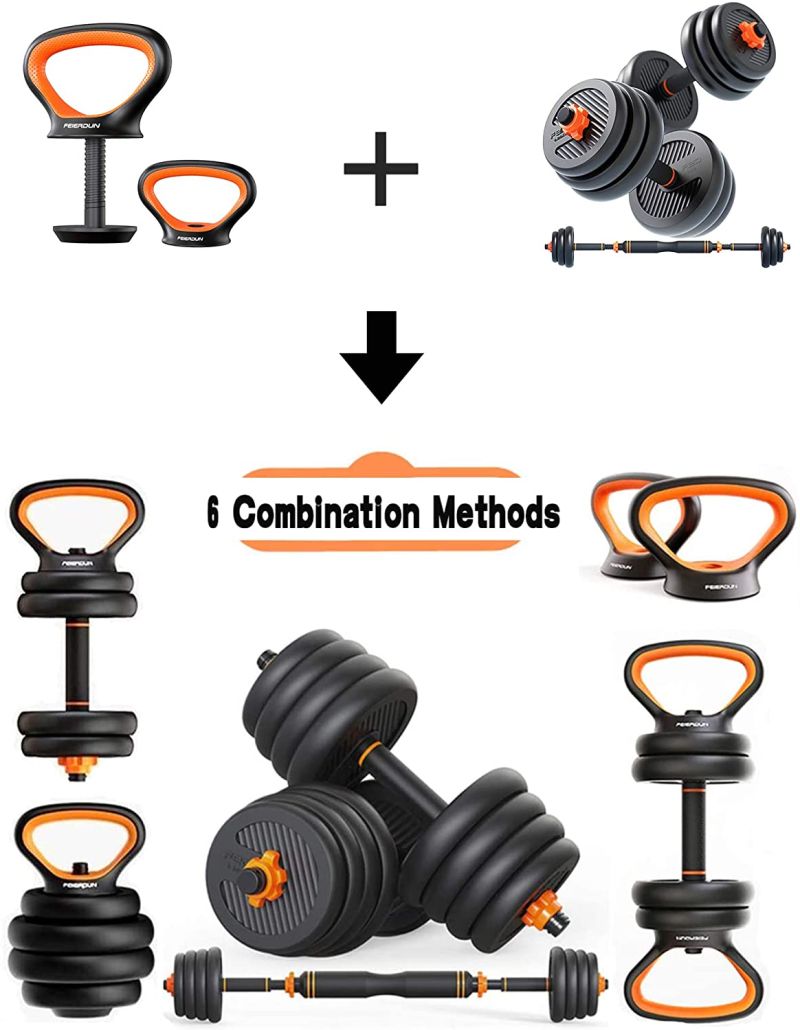 Adjustable Dumbbell Set Free Weights Barbell Set