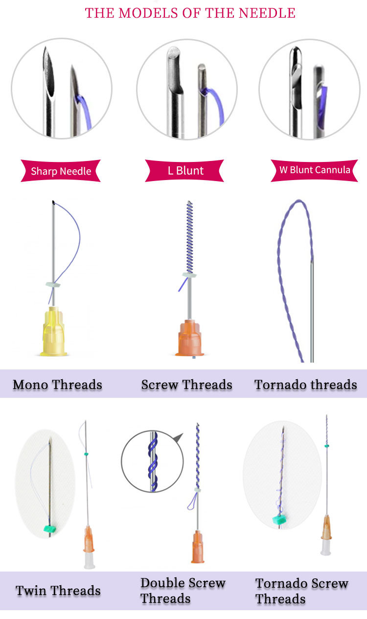 Disposable Face Lifting Pdo Thread for Skin Rejuvenation and Lifting