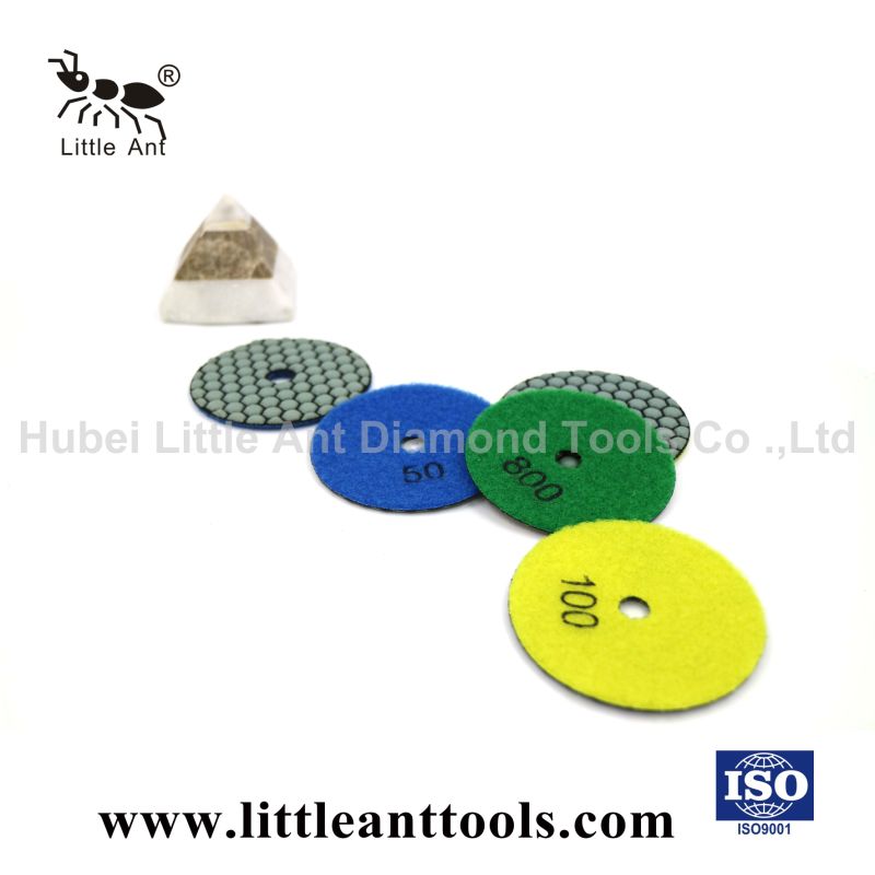 3 Inch 4 Inch 5 Inch 7 Inch Dry Diamond Polishing Pads (Velcro +diamond)