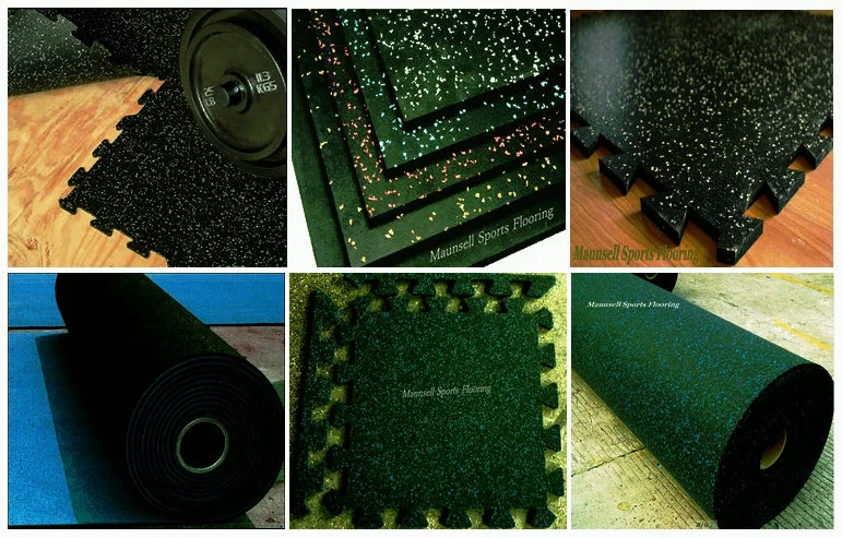 Colorful EPDM Rubber Gym Fitness Flooring Tiles