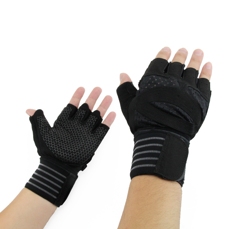 Breathable Half Finger Custom Logo Sports Gloves for Weight Lifting