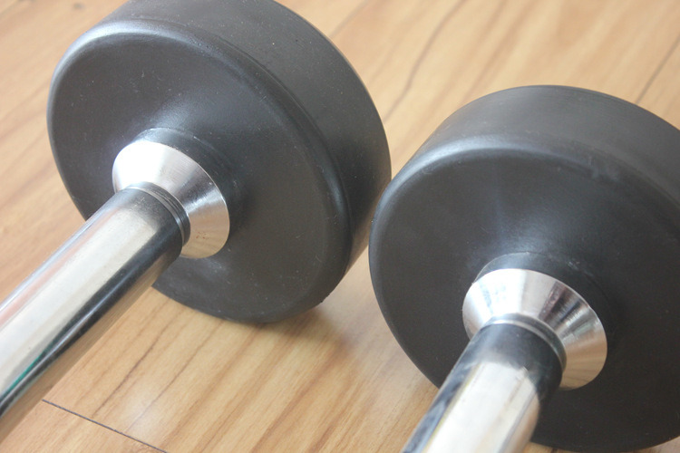 Kg/Lb Iron Grip Rubber / PU Fixed Barbells