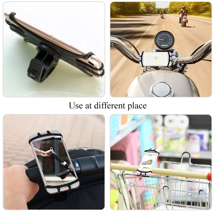 Universal Motorcycle Mobile Cell Phone Holder Bike Handlebar Stand Mount Bracket