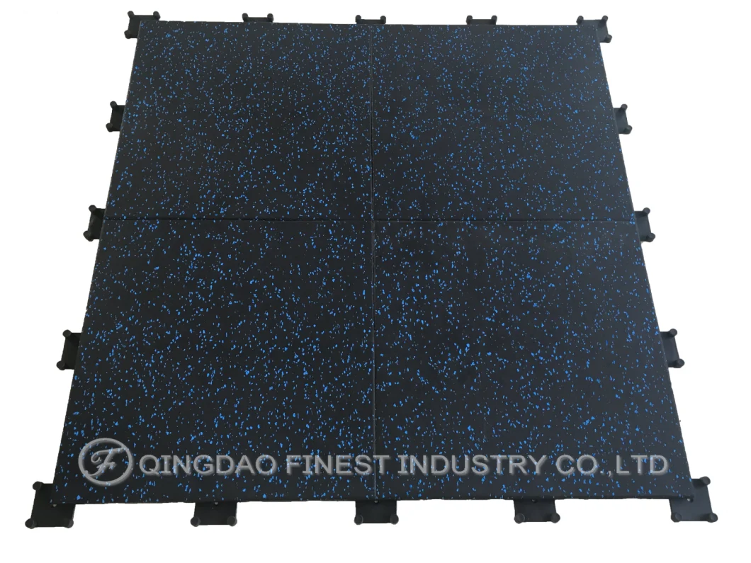 Interlocking Rubber Blocks, Gym Rubber Floor Mat for Weight Lifting