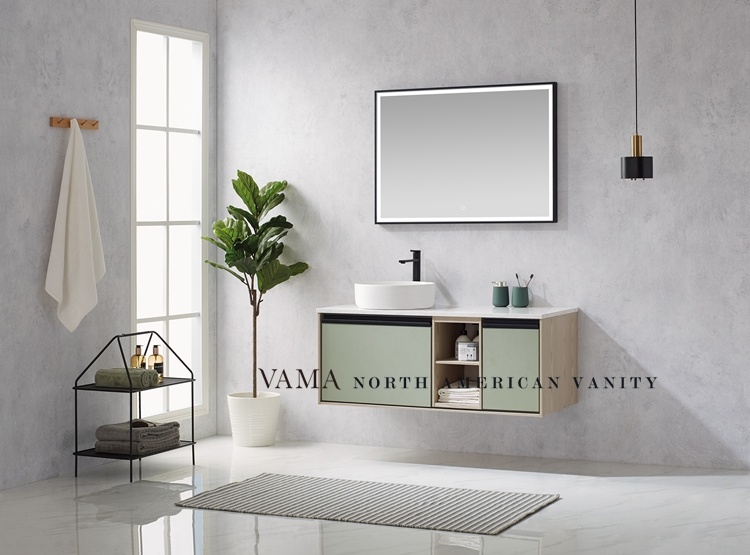 Vama 47 Inch Waterproof Vessel Sink Bathroom Vanity Cabinet 793047