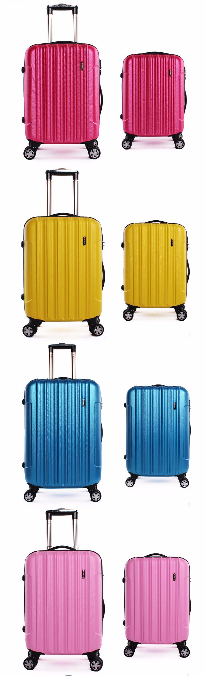 20 24 28inch Sets ABS Carry-on Travel Trolley Luggage