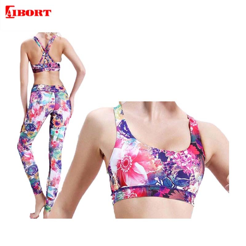 Aibort Fitness Yoga Women Sets Sexy Bra and Tight Pants (L-YG-02)