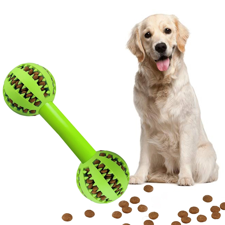 High Quality Rubber Pet Barbell Food Chew Toys Dog Chew Toys