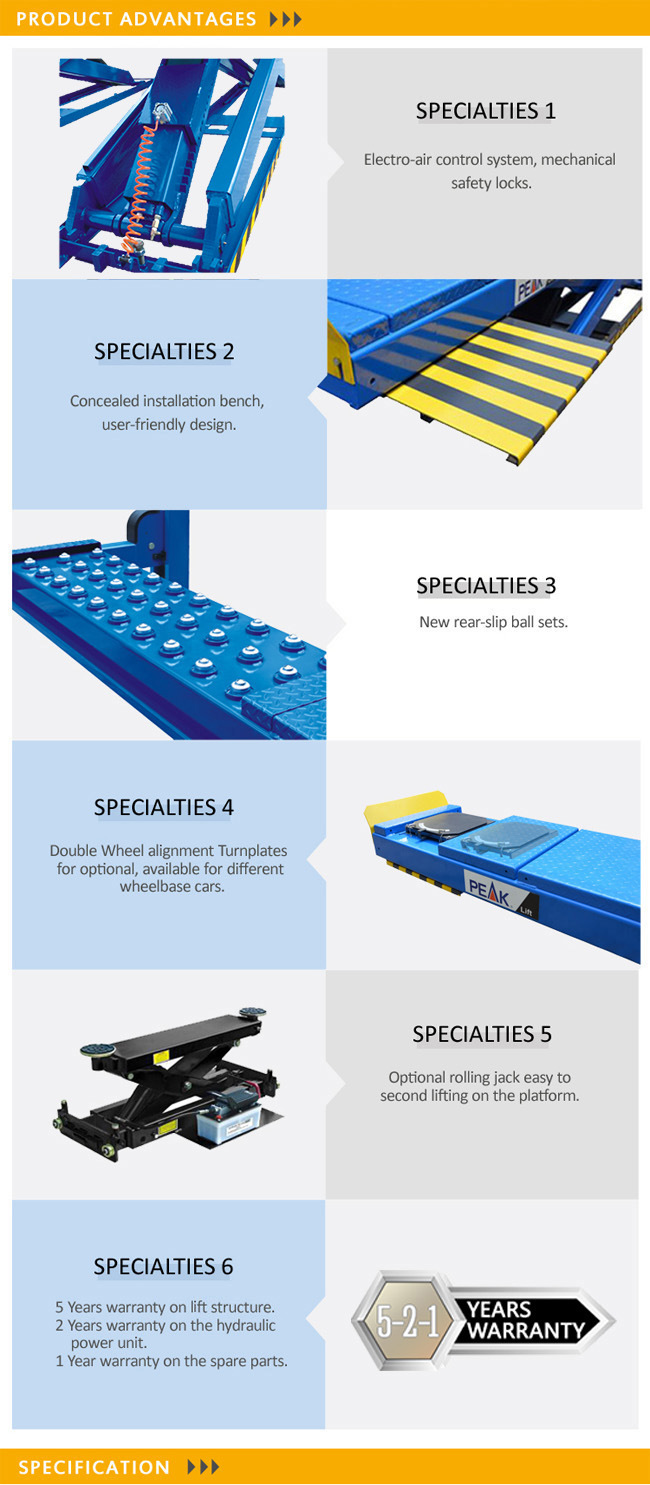 Heavy Duty Electric Alignment Scissors Car Lift with Ce (PX12A)