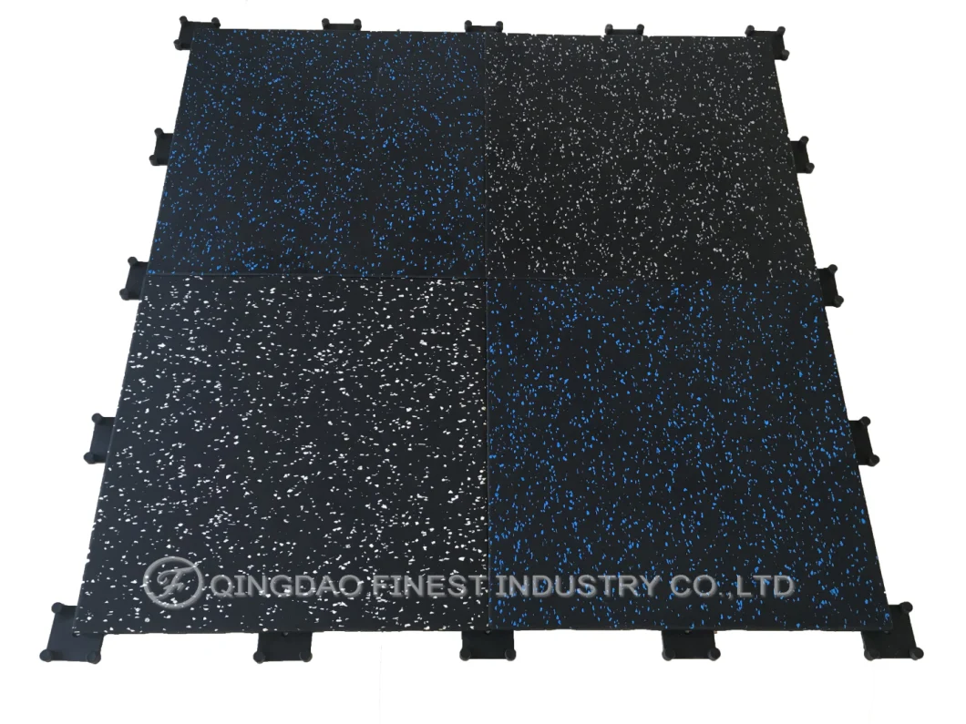 Interlocking Rubber Blocks, Gym Rubber Floor Mat for Weight Lifting