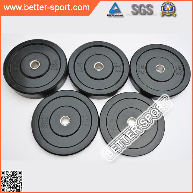 Olympic Fitness Weightlifting Rubber Bumper Plate, Barbell Plate for Crossfit