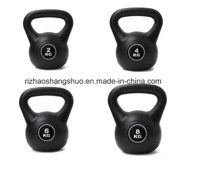 Fitness Training Vinyl Coated Cement Heavy Flexible Plastic Kettlebell