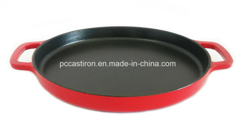 2019 Popular Cast Iron Griddle Plate Griddle Pan LFGB, FDA Approved