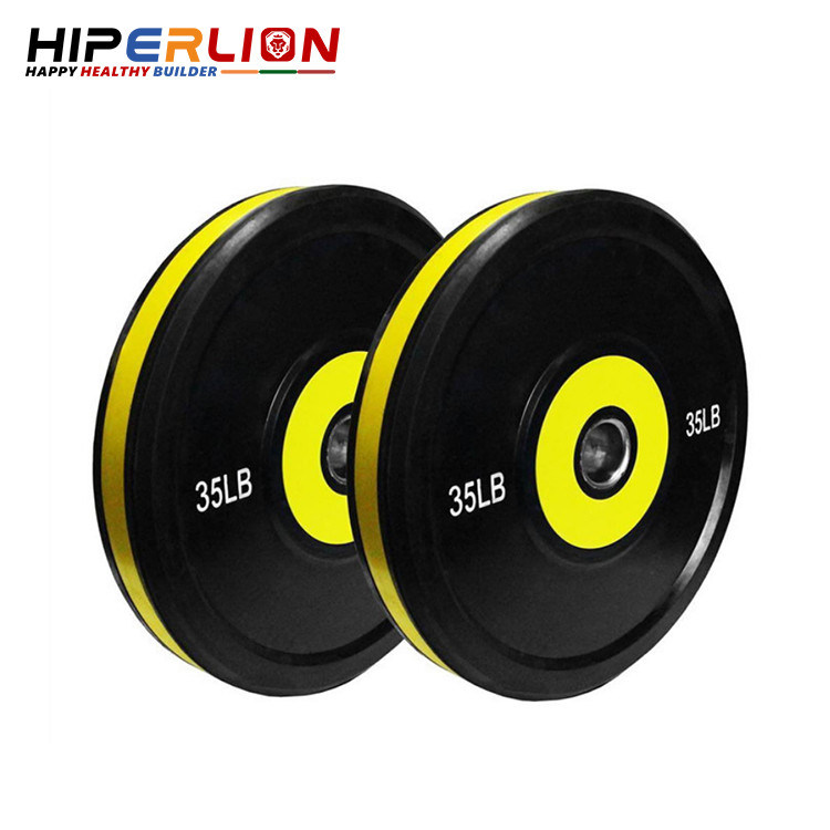 Rubber Coated Soft Metal 10kg Bumper Weight Plates