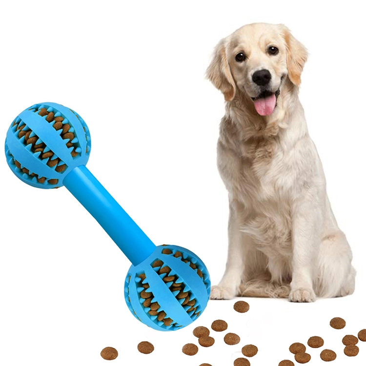 High Quality Rubber Pet Barbell Food Chew Toys Dog Chew Toys