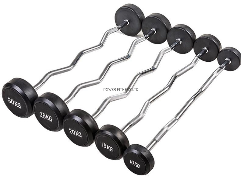 Rubber Coated Barbell, Olympic Barbell, Solid Barbell, Straight Barbell