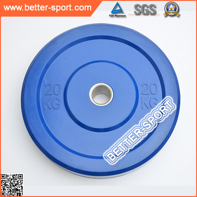 Olympic Fitness Weightlifting Rubber Bumper Plate, Barbell Plate for Crossfit