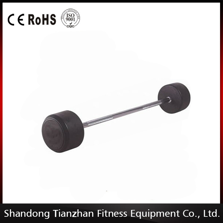 Tz-3012 Fixed Straight Rubber Barbell Gym Accessories