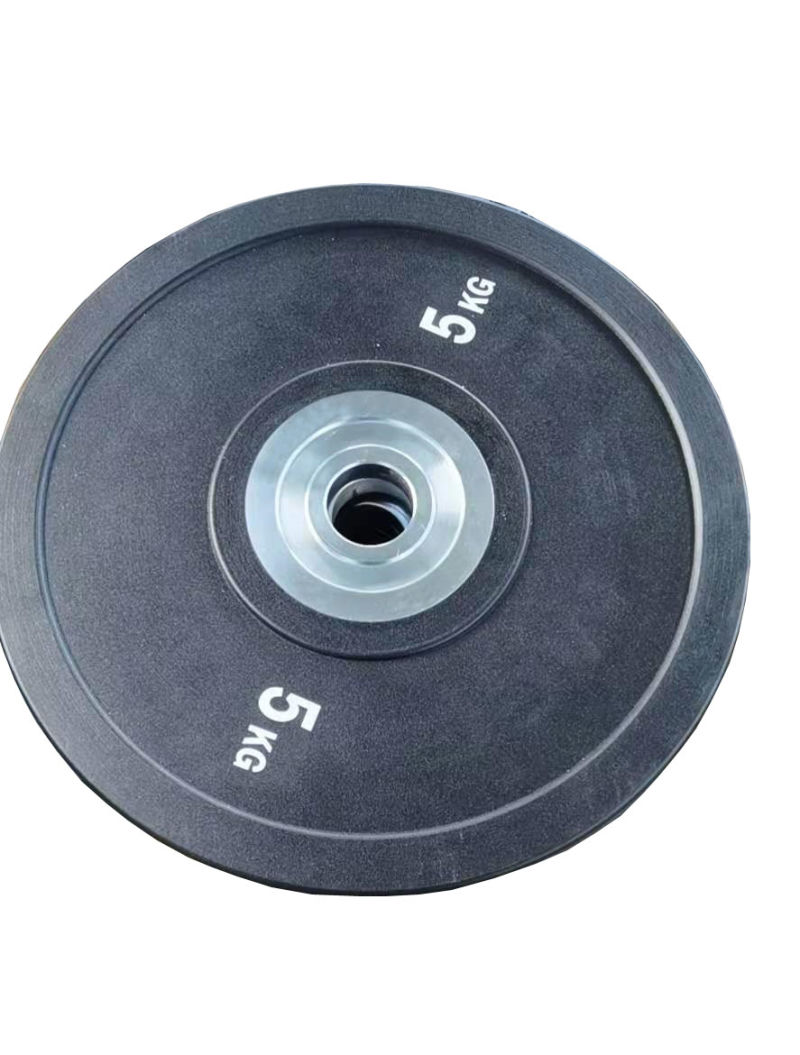 Gym Weight Lifting Power Rich Black Rubber Bumper Plate