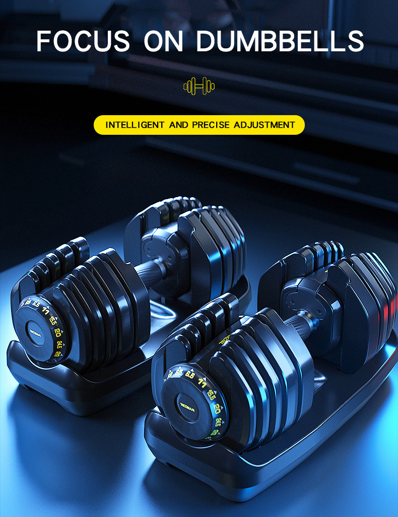 Wholesale Adjustable Hex Chrome Fitness Barbell Strength Dumbell Dumbbell Set Rubber Dumbbell