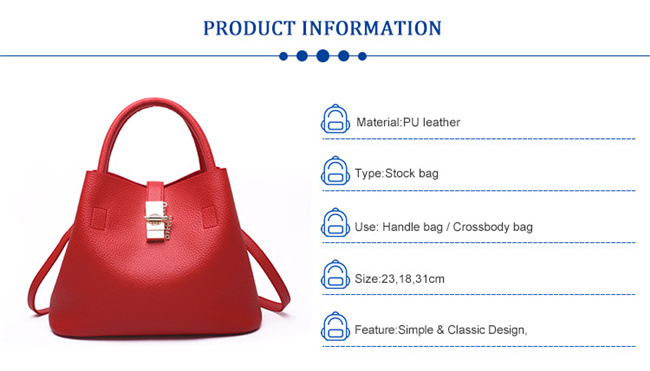 2018 Factory PU Leather Ladies Fashion Designer Tote Women Bag