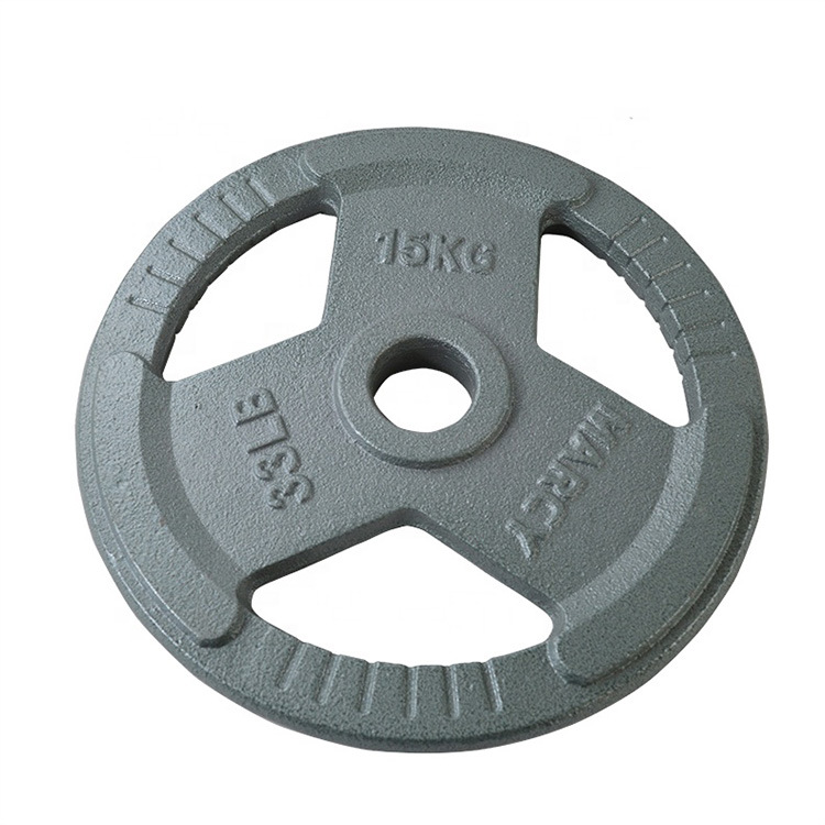 Fitness Bumper Three Holes Painting Cast Iron Weight Plates