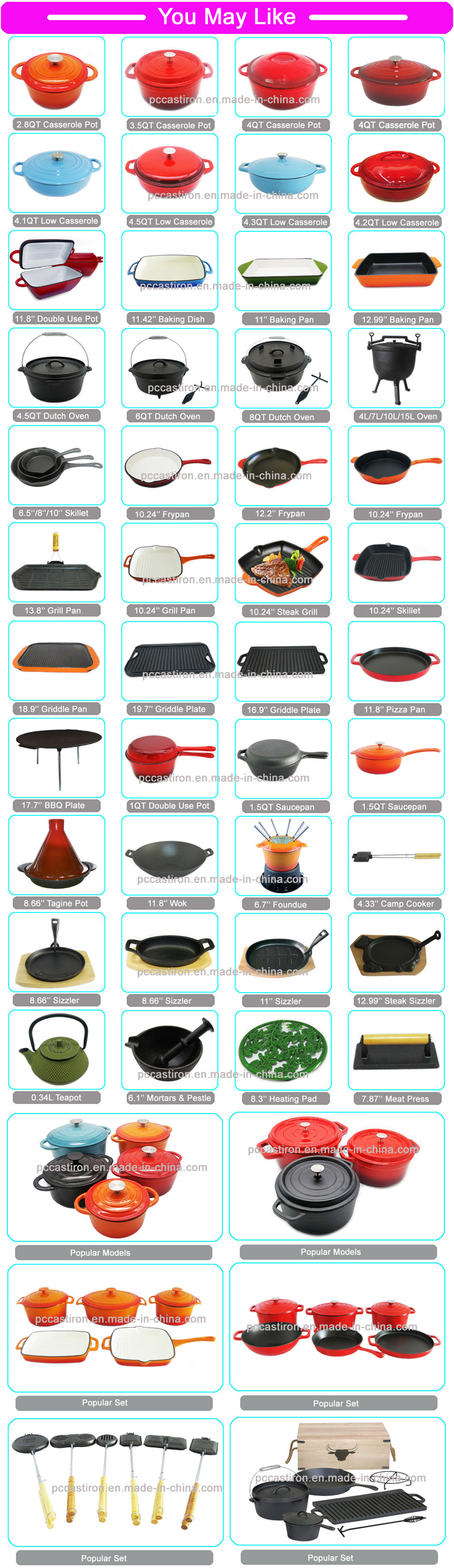 Enamel Cast Iron Grill /Griddle/Grill Pan/Griddle Plate/Griddle Pan