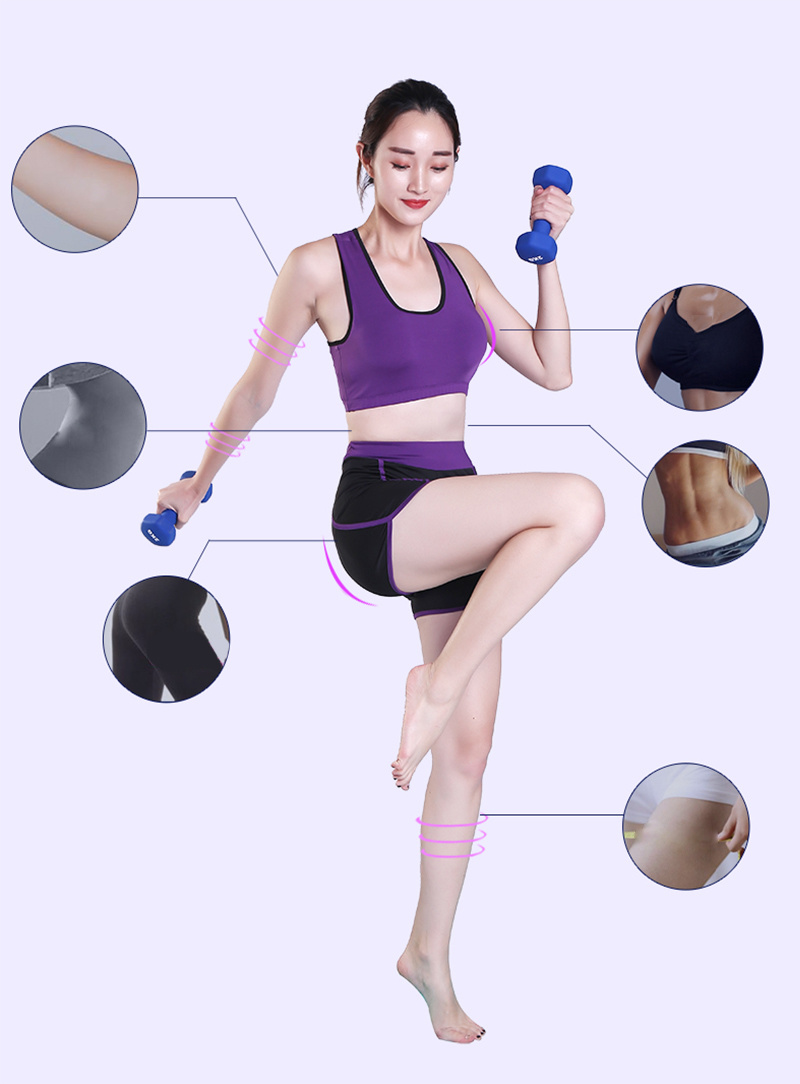 2021 New Style Weight Optional Female Rubber Cover Anti-Slip Dumbbell Barbell