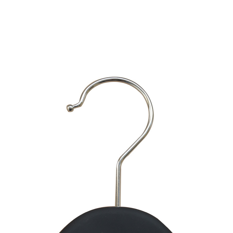 Luxury Thin Shoulder Plastic Black Rubber Coating Thin Coat Hanger