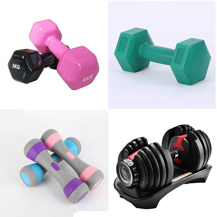 New Design Black Rubber Coated Weight Lifiting Training Hex Dumbbells