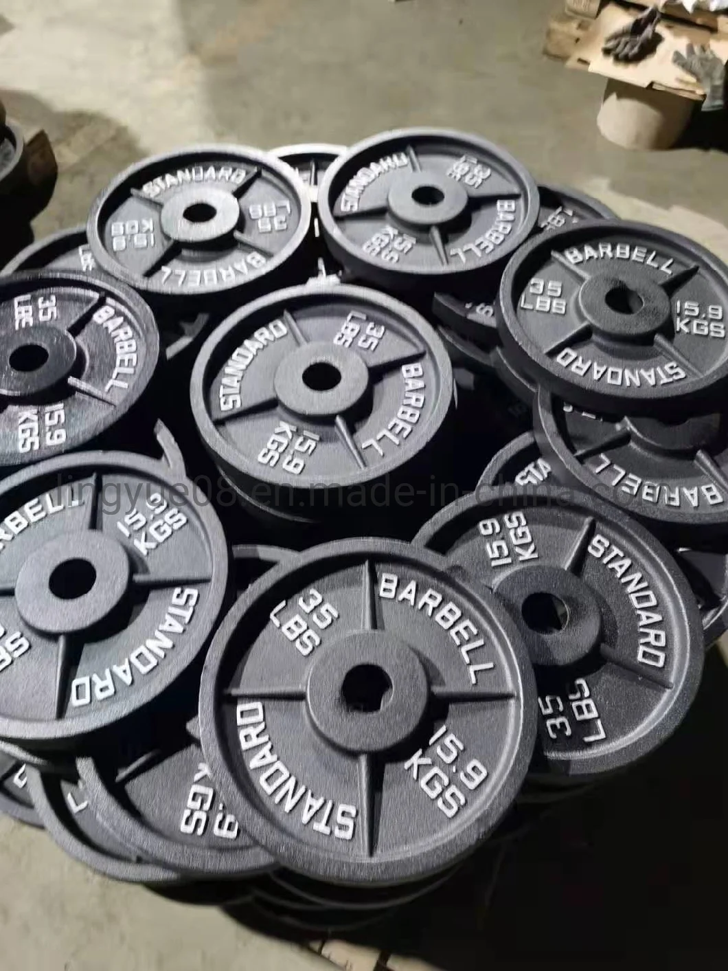 Home and Gym Use Painted Cast Iron Olympic Barbell Weight Plates