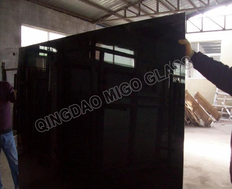 4-8mm Black Back Painted Glass Tined Paint Glass