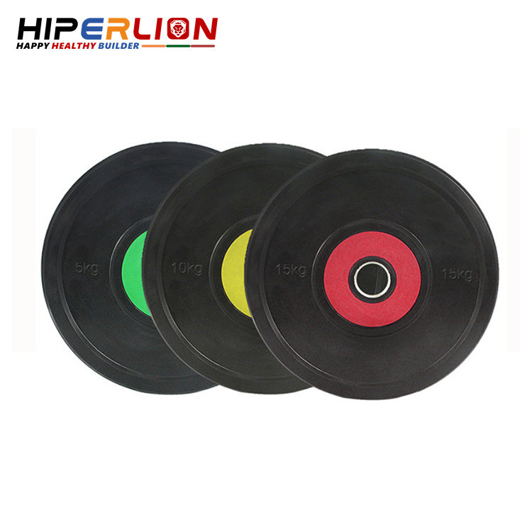 Rubber Coated Soft Metal 10kg Bumper Weight Plates