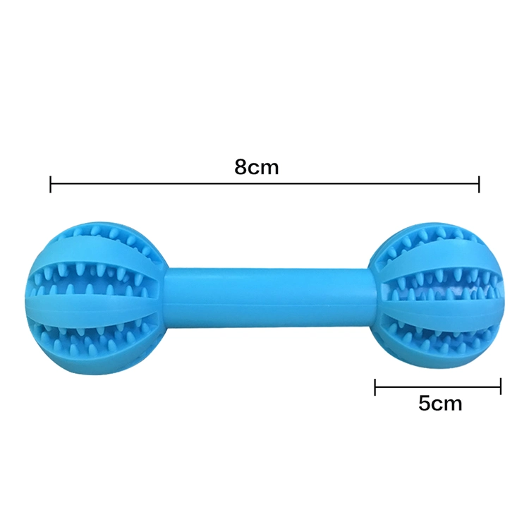 High Quality Rubber Pet Barbell Food Chew Toys Dog Chew Toys