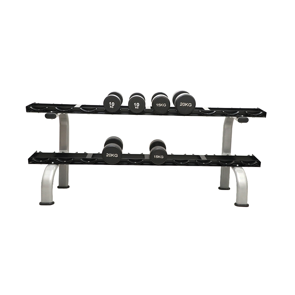 Commercial Fitness Gym Equipment Strength Training 2 Tier Dumbbell Rack Dumbbell Storage Rack