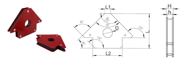 Arrow Welding Magnet Metal Working Tools and Equipment 45, 90, 135 Degree Angle Magnet 25 Lb Holder