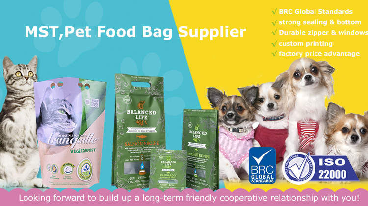 Customized Side Gusset Plastic Pet Food Bag Packaging 20 Kg