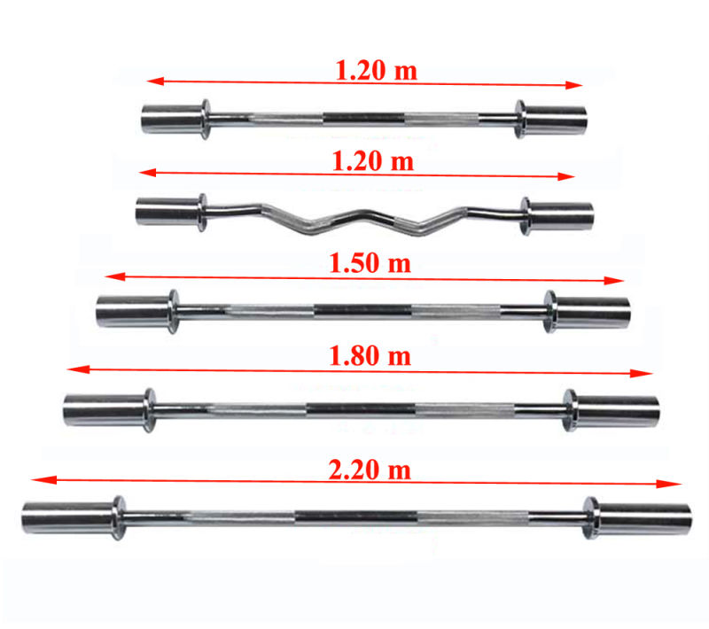 High Quality Gym Equipment Olympic Fitness Barbell Curved Straight Barbell
