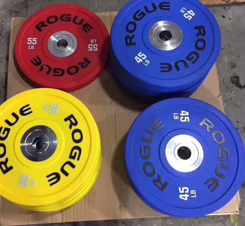Colorful Rubber Bumper Weight Lifting Gym Weight Plates