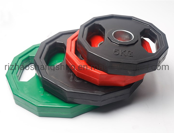 Black 5 Holes Rubber Coated Weight Plates