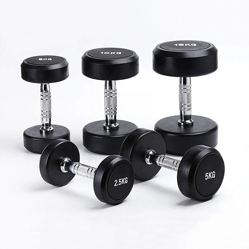 Cheap Weights Rubber Encased Hex Dumbbell Set/ Cast Iron Dumbbell