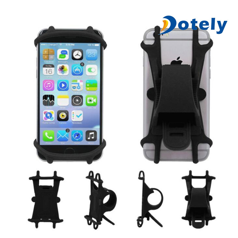 Handlebar Cellphone Holder Bicycle Silicone Cradle Clamp for Smartphone